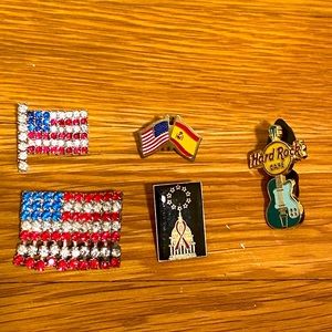 Assorted flag pins